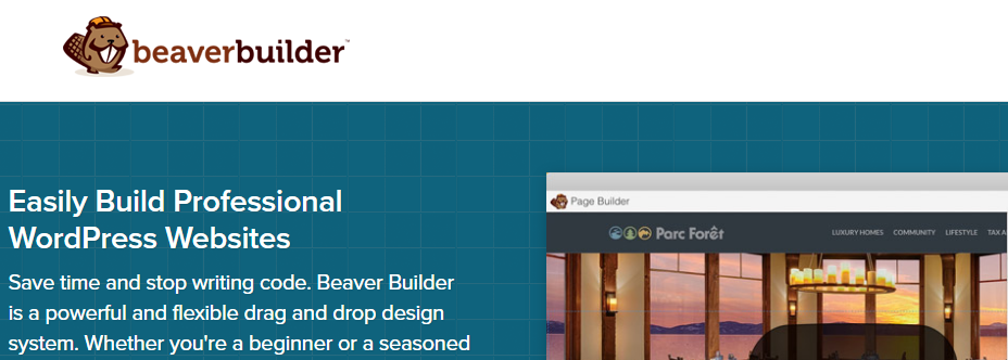 WordPress Page Builder Plugin Beaver Builder landing page