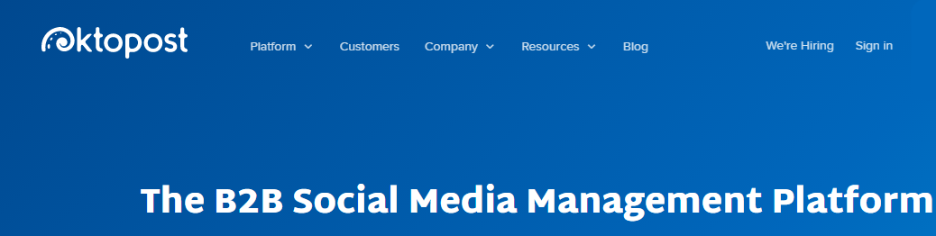 social media management for b2b marketing oktopost gerenciar redes sociais
