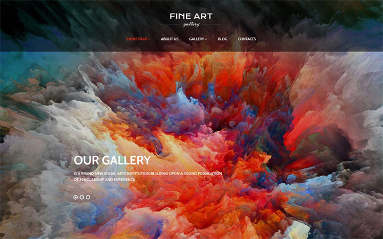 Fine Art Gallery slider Theme WordPress Responsive